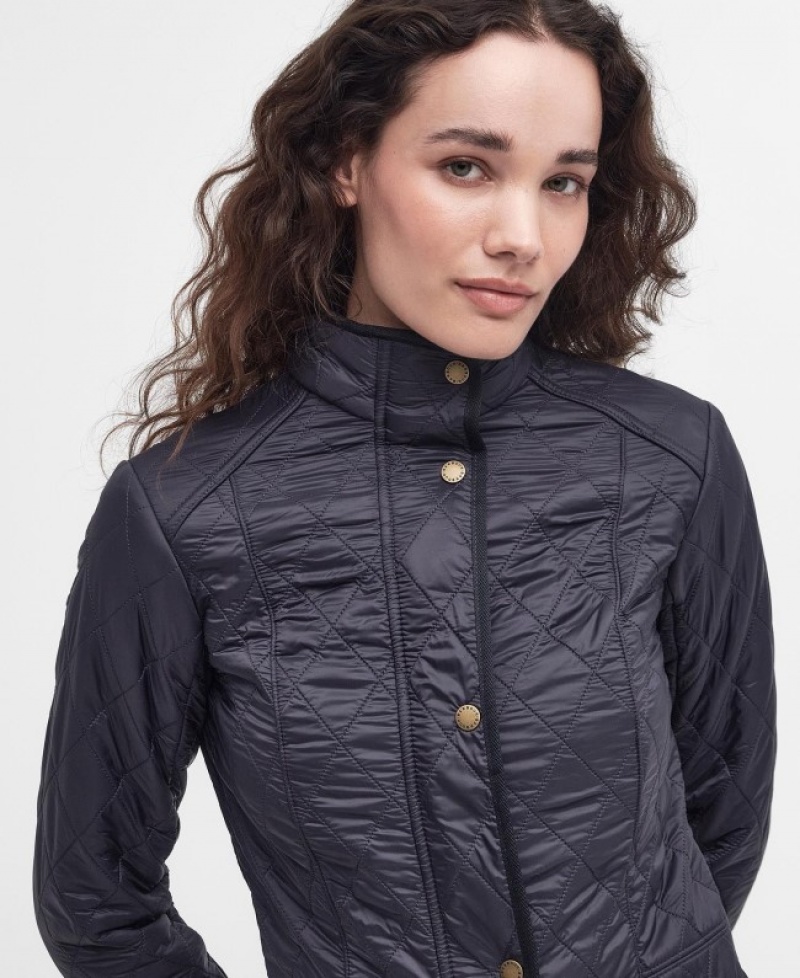 Chaqueta Acolchada Barbour Cavalry Polar Mujer Azul Marino Mexico | D6W88159