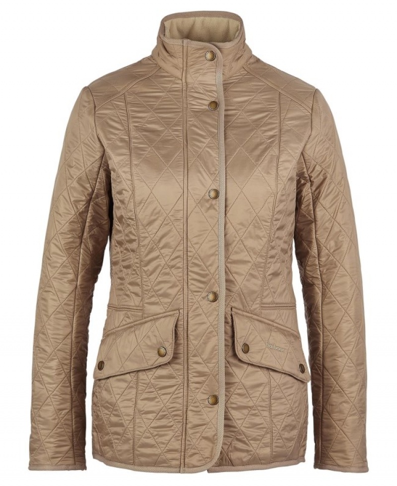 Chaqueta Acolchada Barbour Cavalry Polar Mujer Beige Mexico | B6S56379