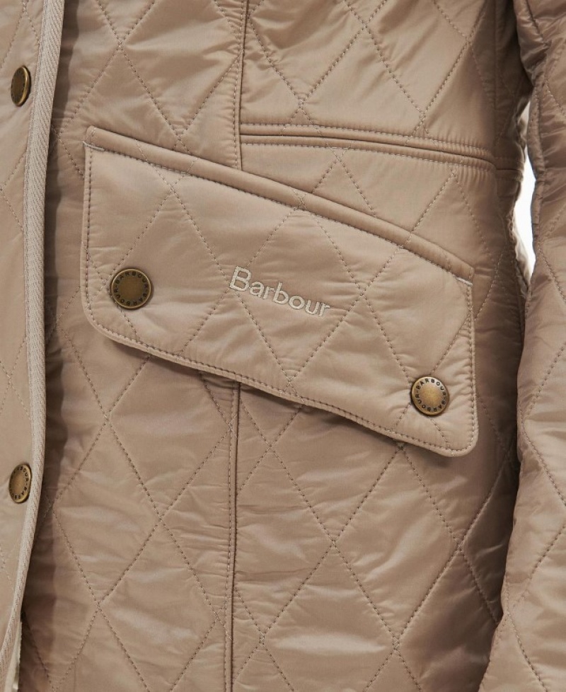 Chaqueta Acolchada Barbour Cavalry Polar Mujer Beige Mexico | B6S56379