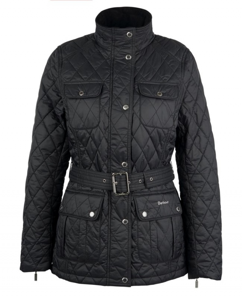 Chaqueta Acolchada Barbour Country Utility Mujer Negros Mexico | Y1Q04740