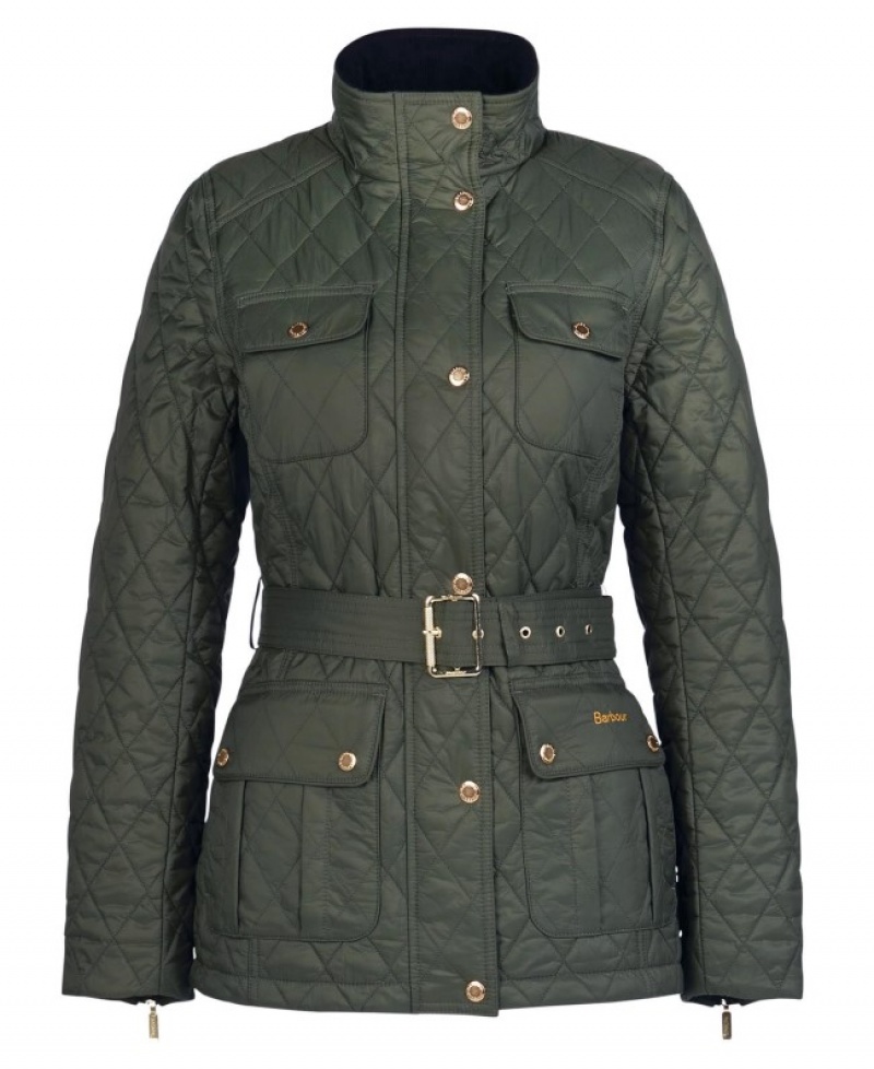 Chaqueta Acolchada Barbour Country Utility Mujer Verdes Mexico | R5I61826