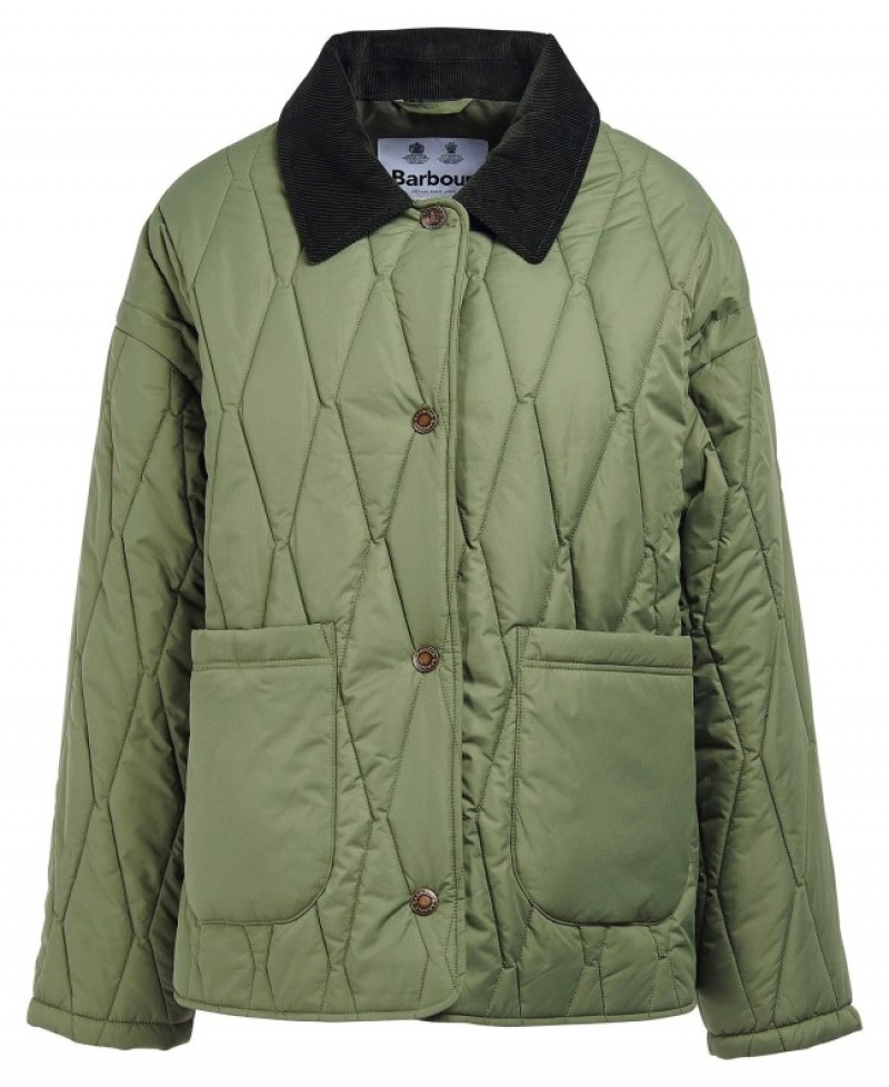 Chaqueta Acolchada Barbour Delphinium Mujer Verdes Mexico | R0D87848