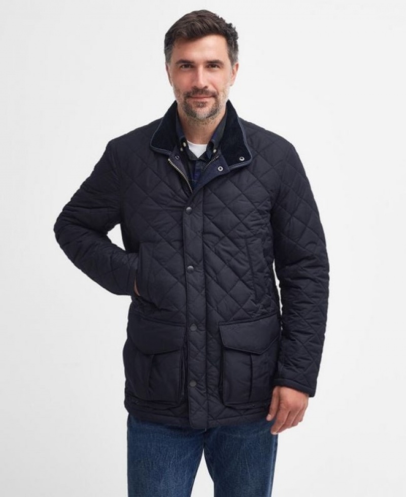 Chaqueta Acolchada Barbour Devon Hombre Azules Mexico | F2K88968