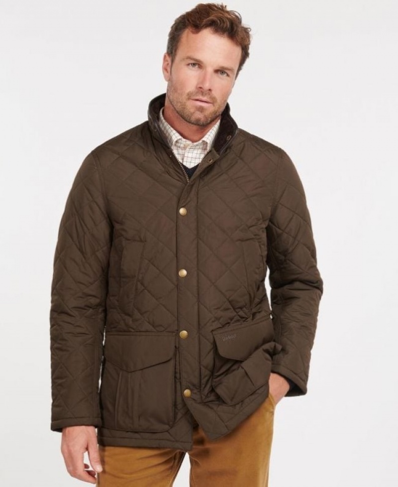 Chaqueta Acolchada Barbour Devon Hombre Verdes Mexico | E6N23807