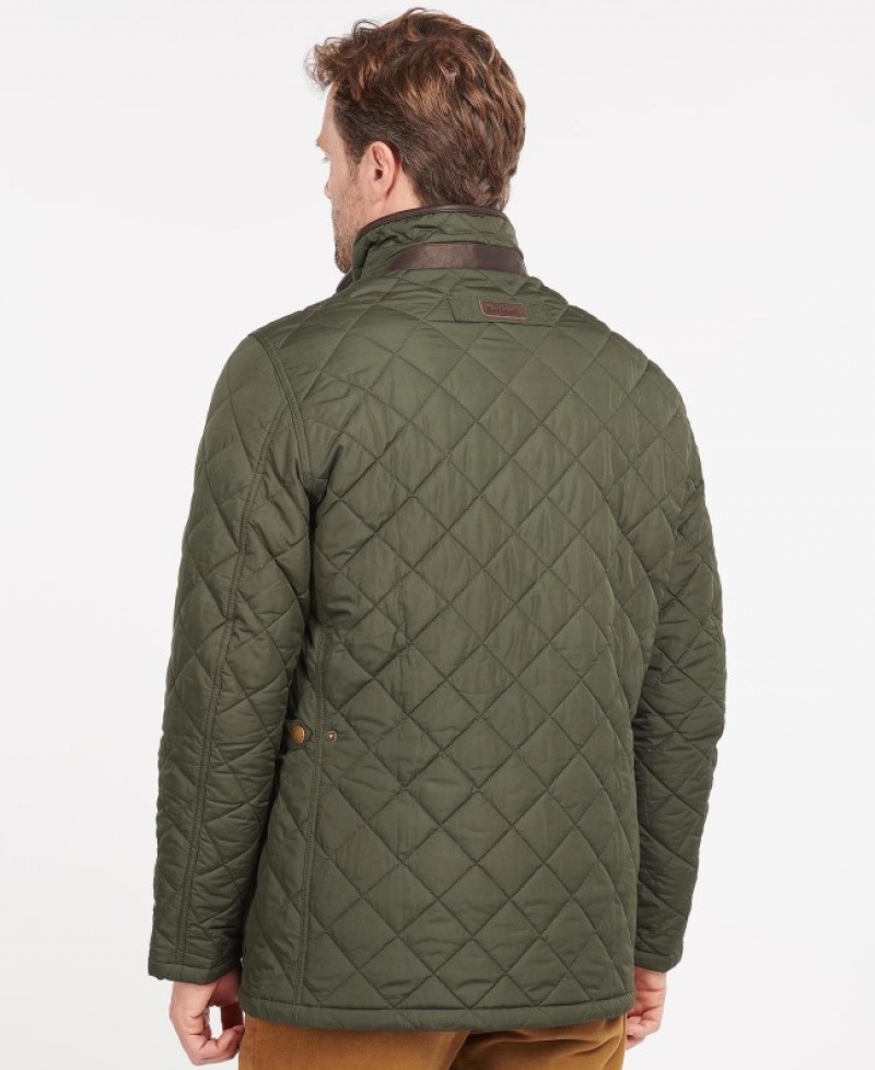 Chaqueta Acolchada Barbour Devon Hombre Verdes Mexico | K0Y24079