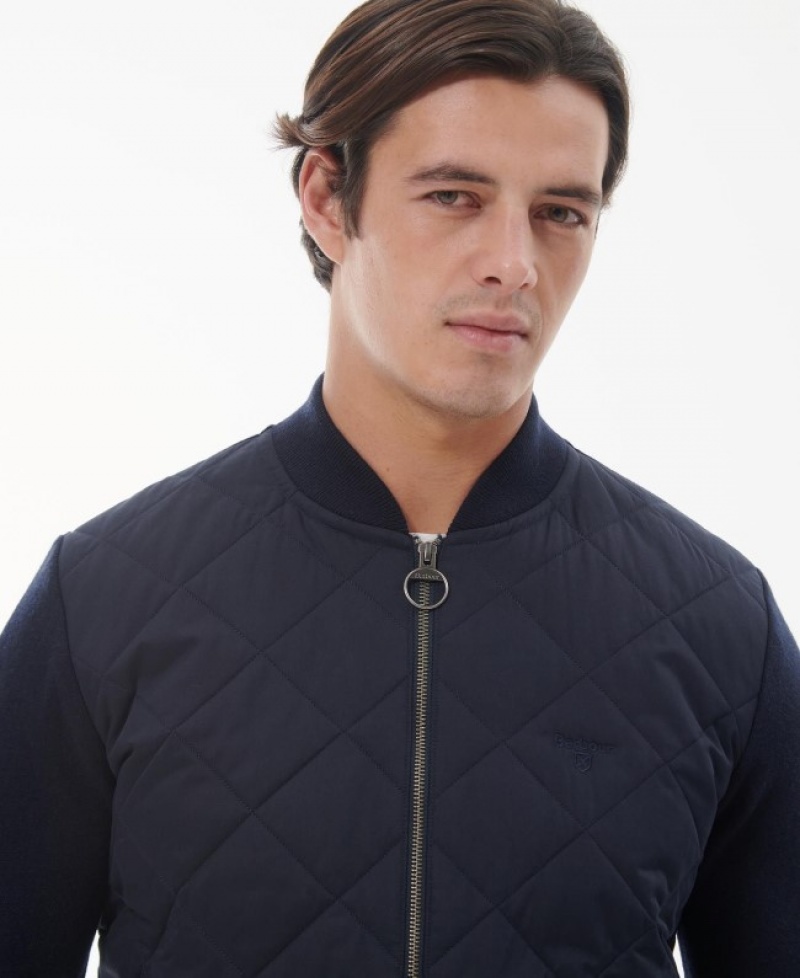 Chaqueta Acolchada Barbour Essential Zip-Thru Hombre Azul Marino Mexico | C4E66040