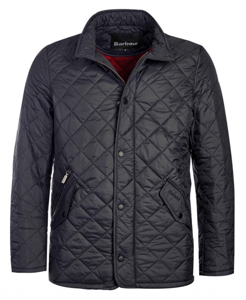 Chaqueta Acolchada Barbour Flyweight Chelsea Hombre Negros Mexico | K5O34701