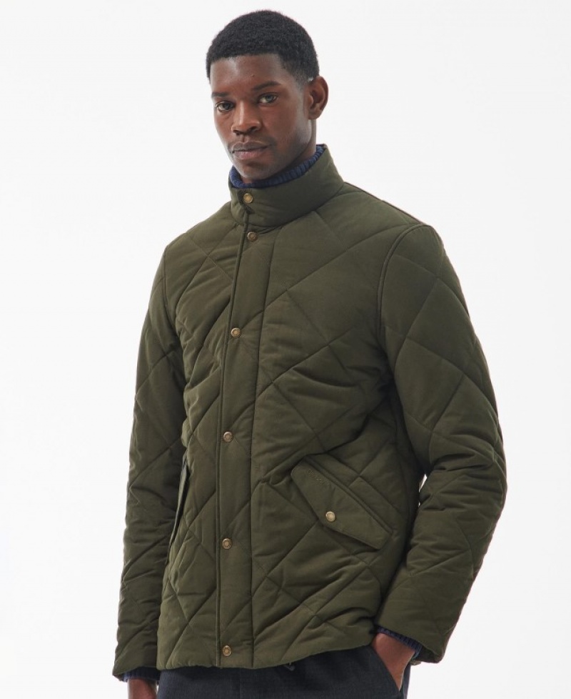 Chaqueta Acolchada Barbour Invierno Chelsea Hombre Verdes Mexico | L1G91228