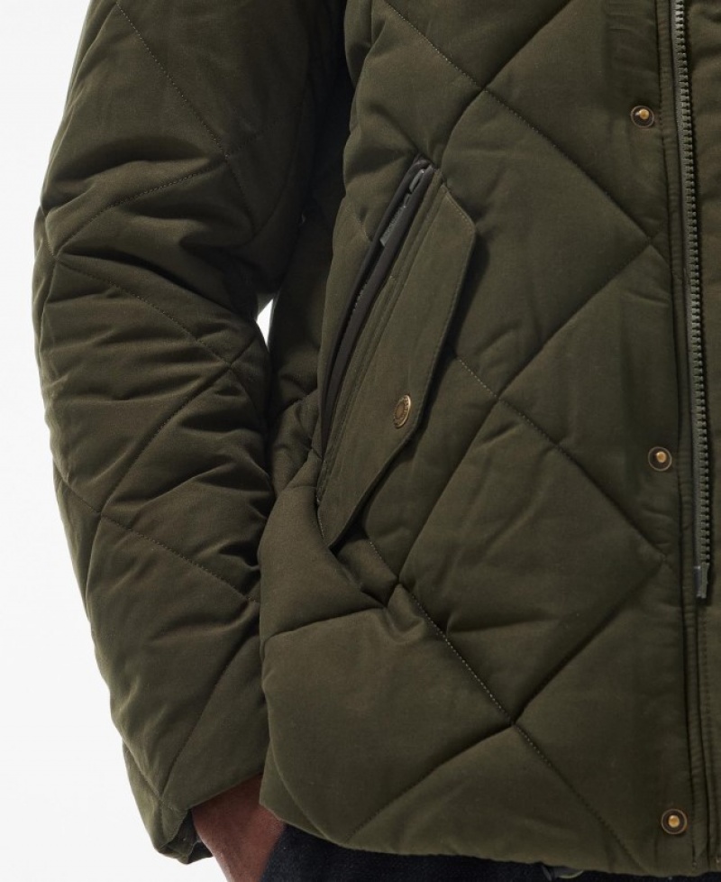 Chaqueta Acolchada Barbour Invierno Chelsea Hombre Verdes Mexico | L1G91228