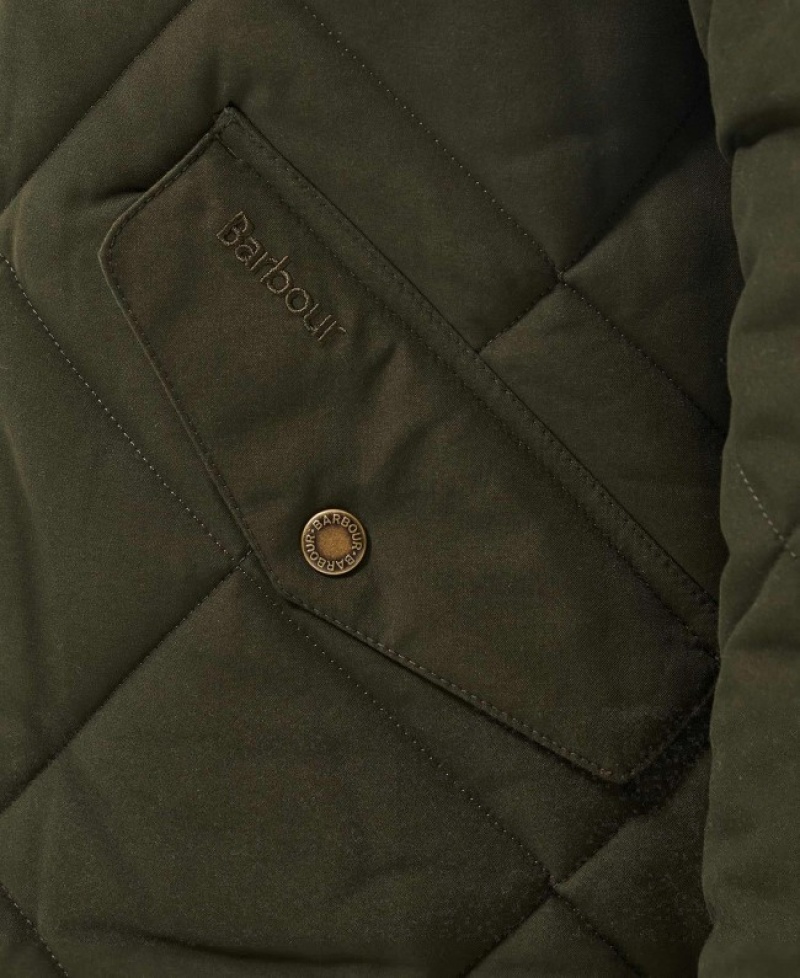 Chaqueta Acolchada Barbour Invierno Chelsea Hombre Verdes Mexico | L1G91228