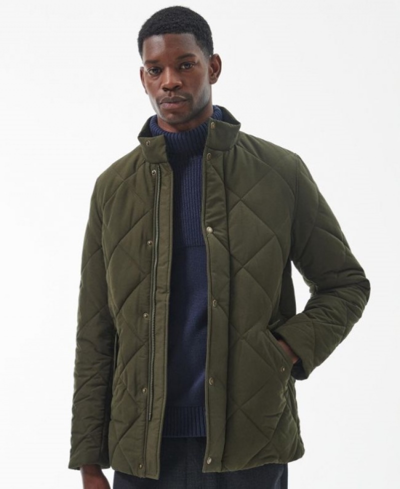 Chaqueta Acolchada Barbour Invierno Chelsea Hombre Verdes Mexico | L1G91228