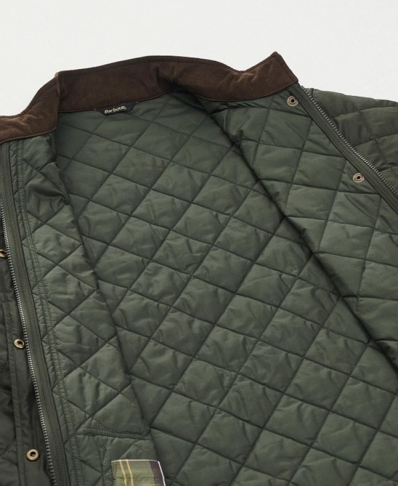 Chaqueta Acolchada Barbour Lowerdale Hombre Verdes Mexico | F8I55139