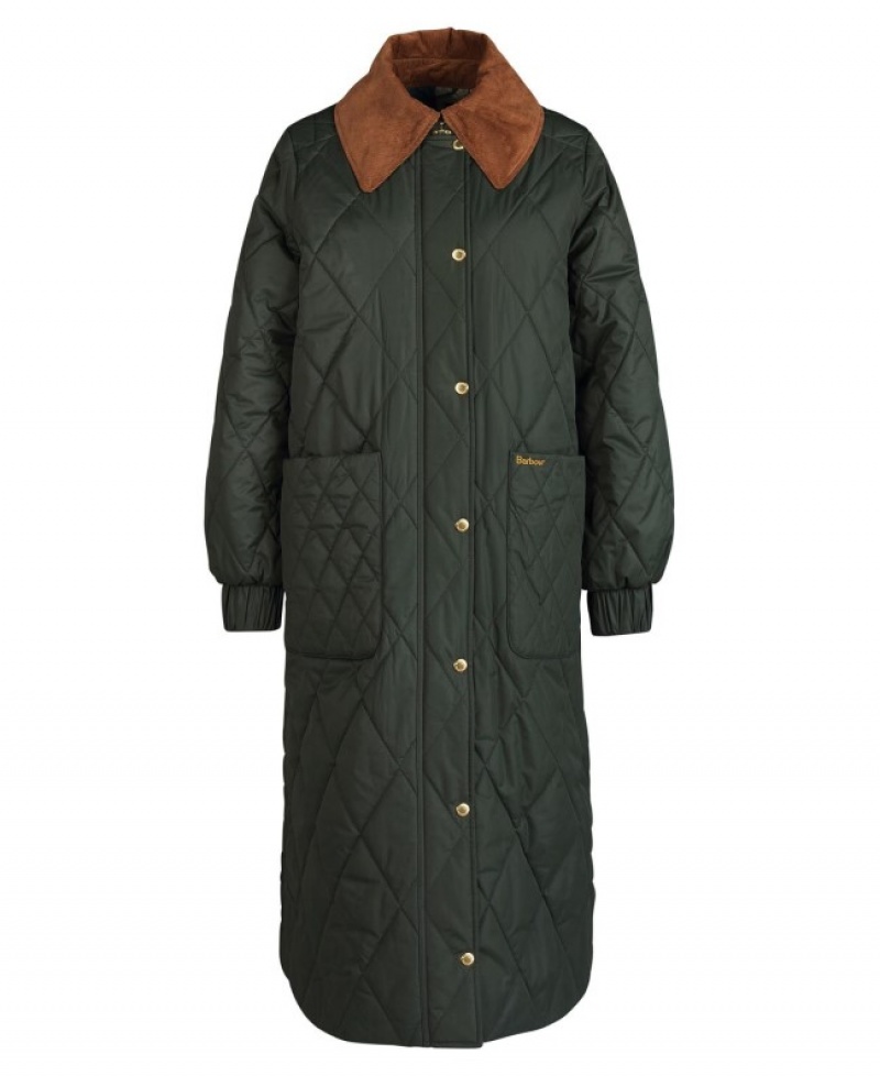 Chaqueta Acolchada Barbour Marsett Mujer Verdes Mexico | C8T88319