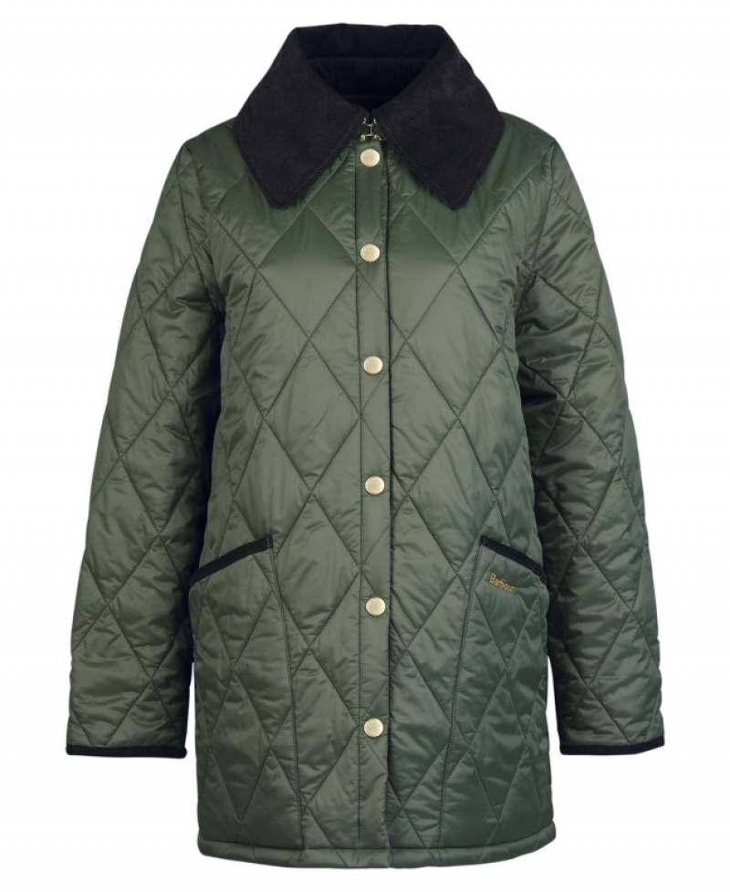 Chaqueta Acolchada Barbour Modern Liddesdale Mujer Verdes Mexico | A4E71170