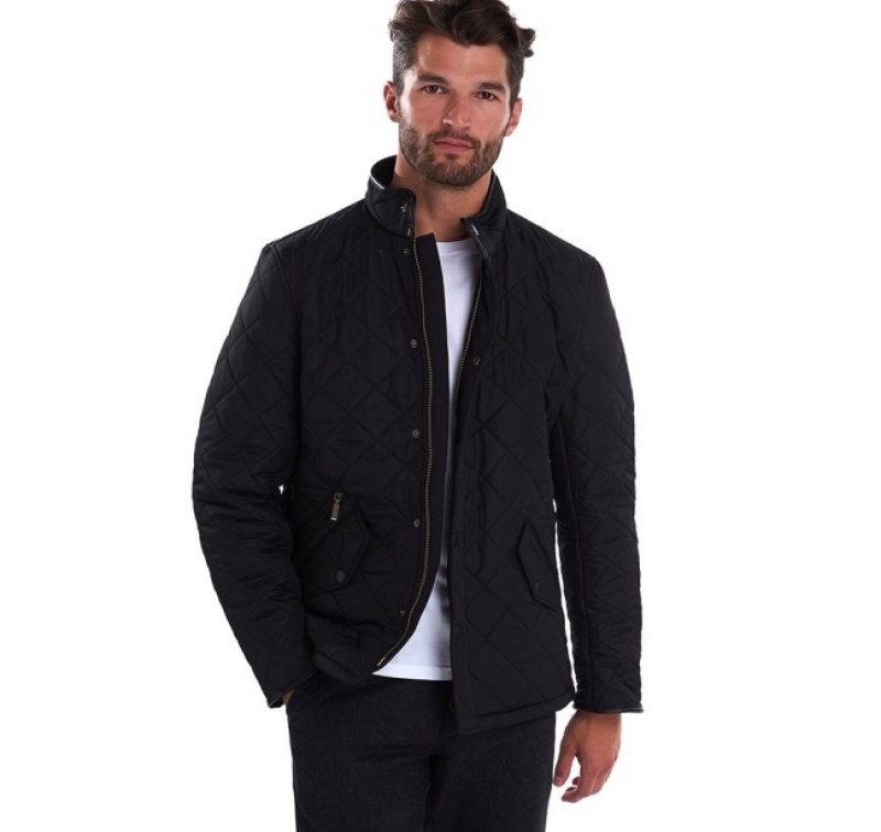 Chaqueta Acolchada Barbour Powell Hombre Negros Mexico | Y8A16051