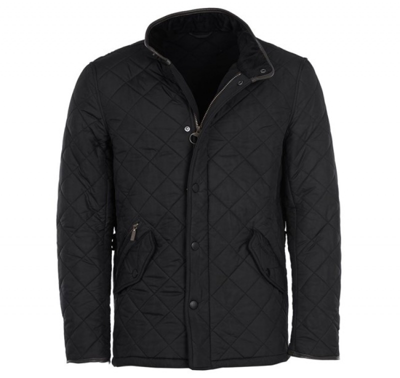 Chaqueta Acolchada Barbour Powell Hombre Negros Mexico | Y8A16051