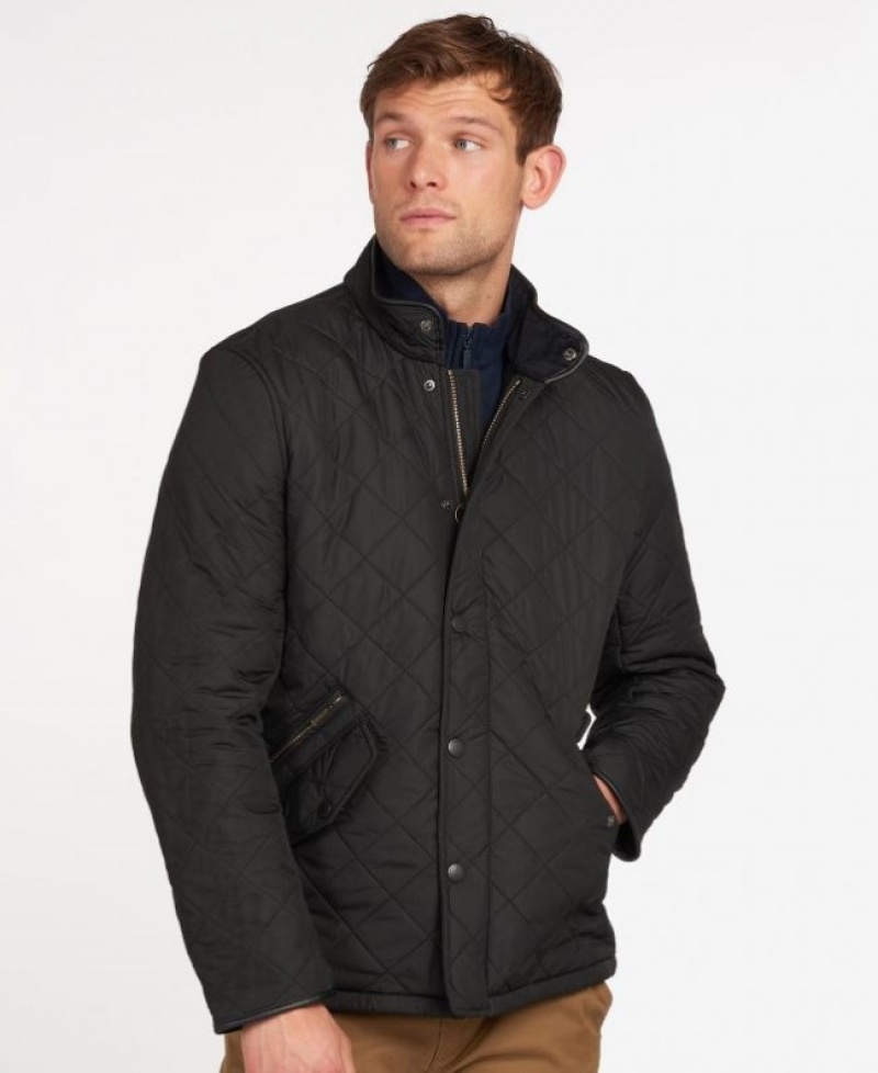 Chaqueta Acolchada Barbour Powell Hombre Negros Mexico | Y8A16051