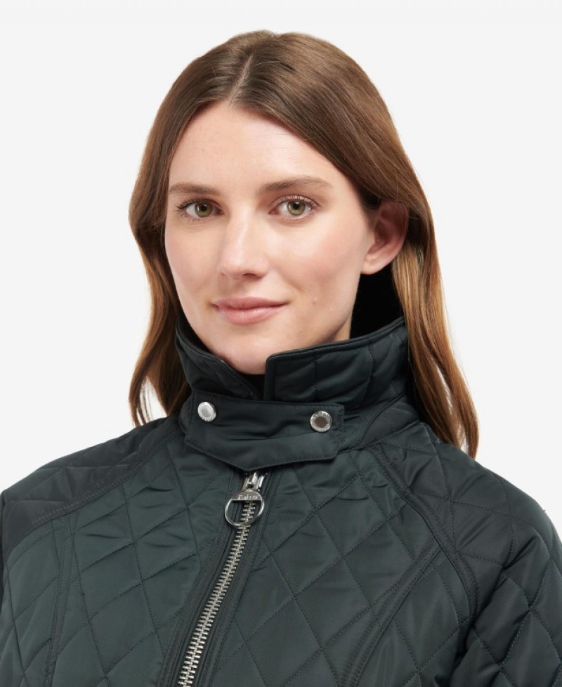 Chaqueta Acolchada Barbour Premium Beadnell Mujer Negros Mexico | Z5Y78487