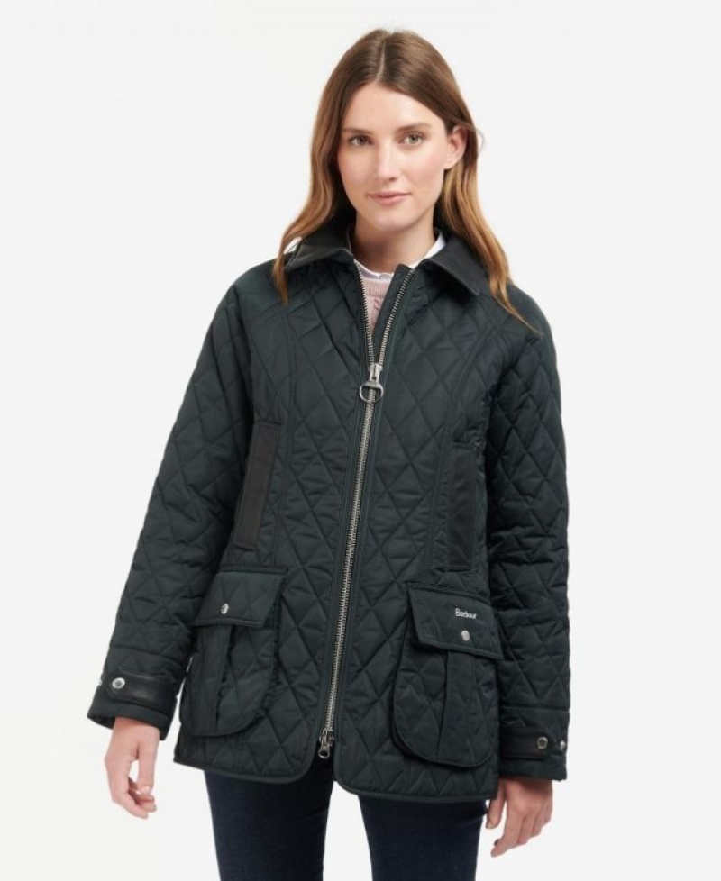 Chaqueta Acolchada Barbour Premium Beadnell Mujer Negros Mexico | Z5Y78487