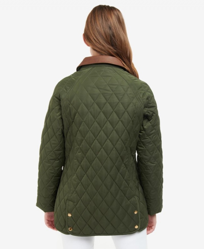 Chaqueta Acolchada Barbour Premium Beadnell Mujer Verdes Mexico | T2I85628