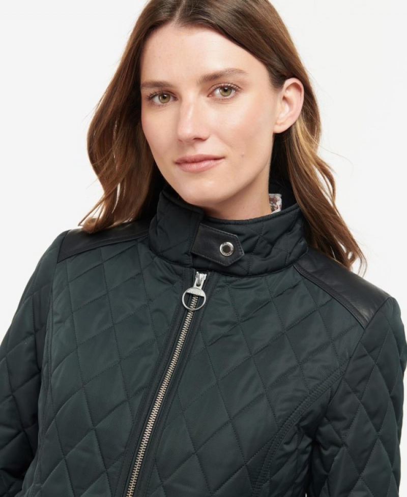 Chaqueta Acolchada Barbour Premium Cavalry Mujer Negros Mexico | C2L31044