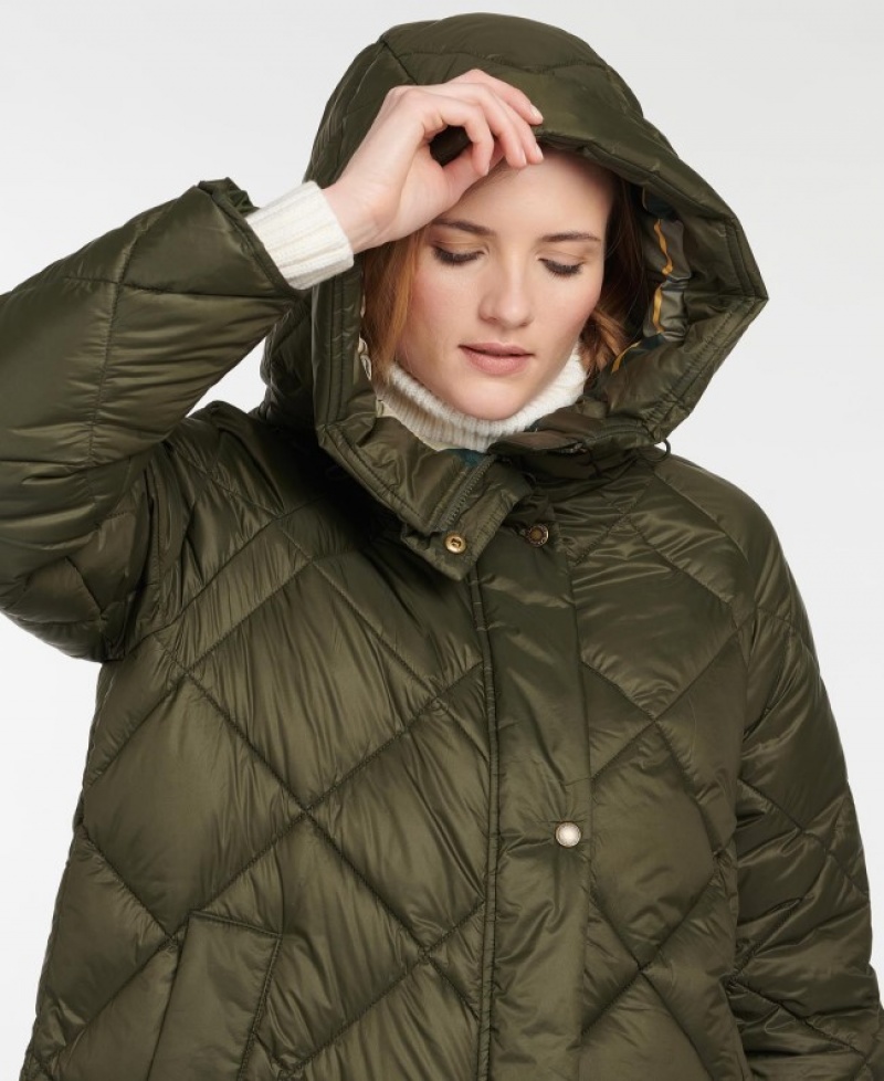 Chaqueta Acolchada Barbour Sandyford Mujer Verdes Mexico | D5F51825