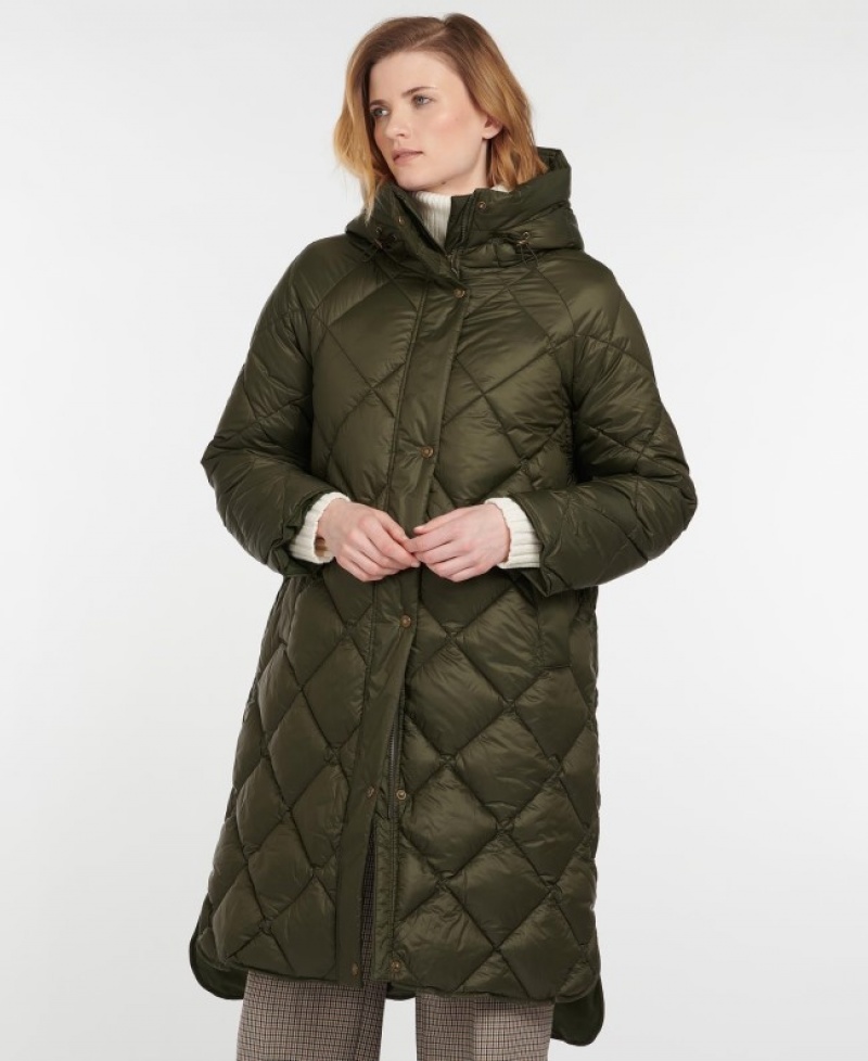 Chaqueta Acolchada Barbour Sandyford Mujer Verdes Mexico | D5F51825