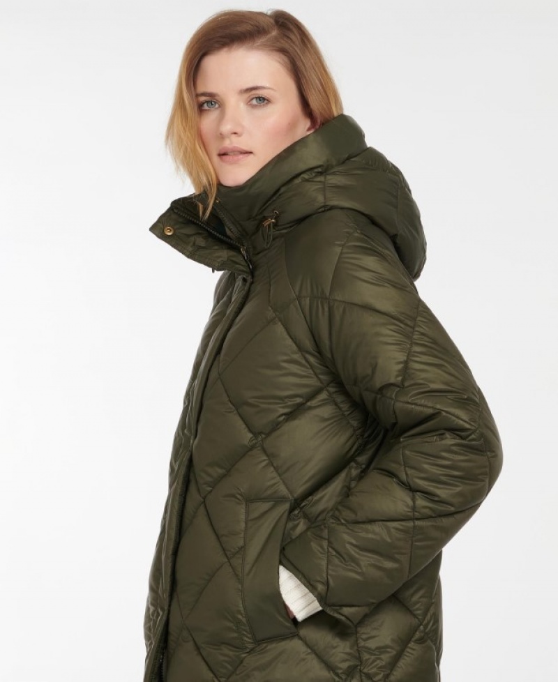 Chaqueta Acolchada Barbour Sandyford Mujer Verdes Mexico | D5F51825