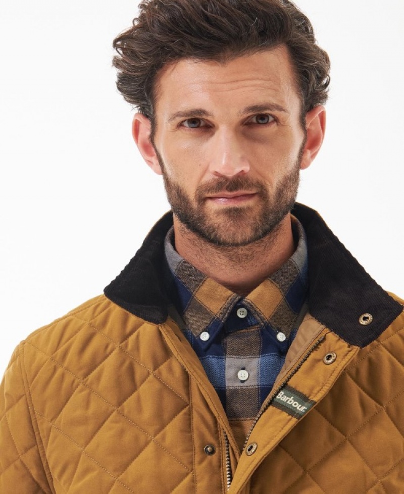 Chaqueta Acolchada Barbour Shoveler Hombre Marrom Mexico | H0E30147