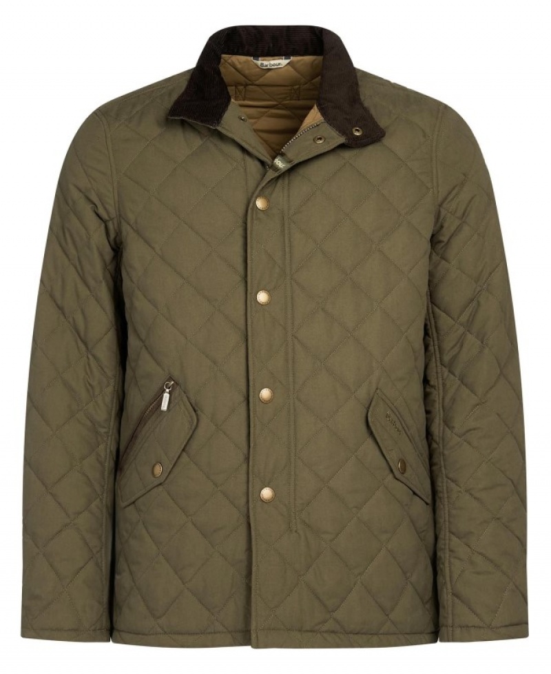 Chaqueta Acolchada Barbour Shoveler Hombre Verdes Mexico | N7Y37115