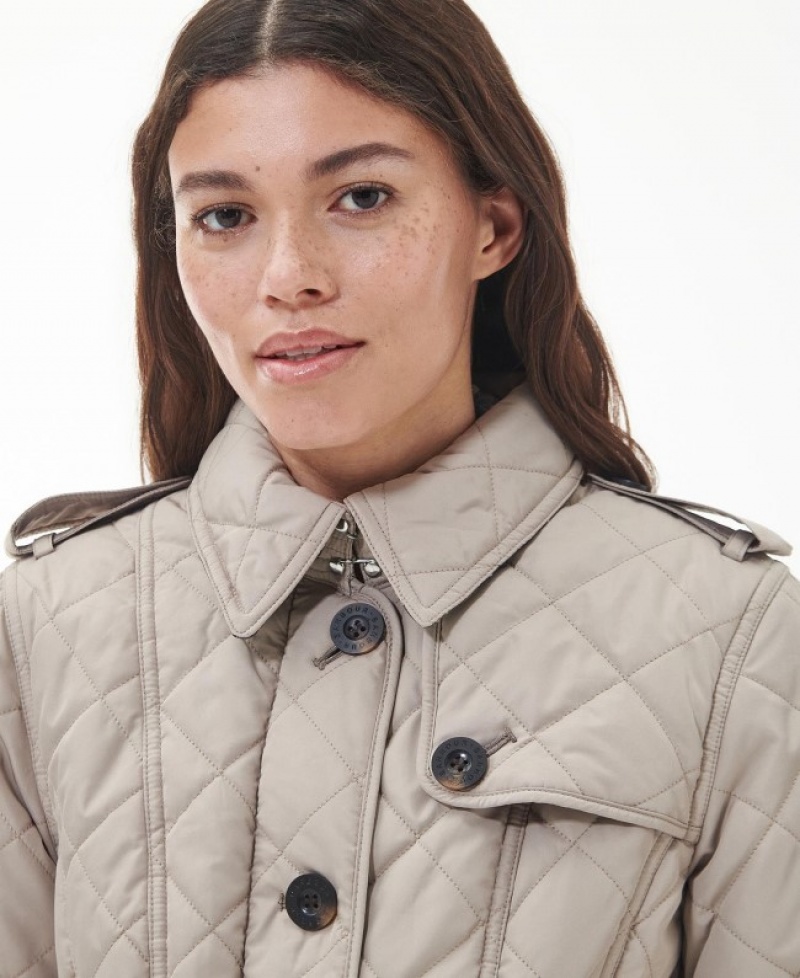 Chaqueta Acolchada Barbour Tummel Mujer Beige Mexico | P5A28039