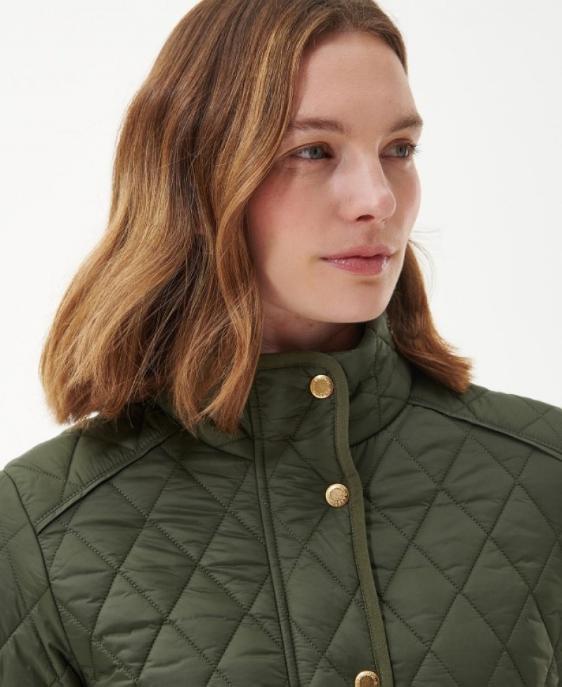 Chaqueta Acolchada Barbour Yarrow Mujer Verdes Mexico | N6I08455