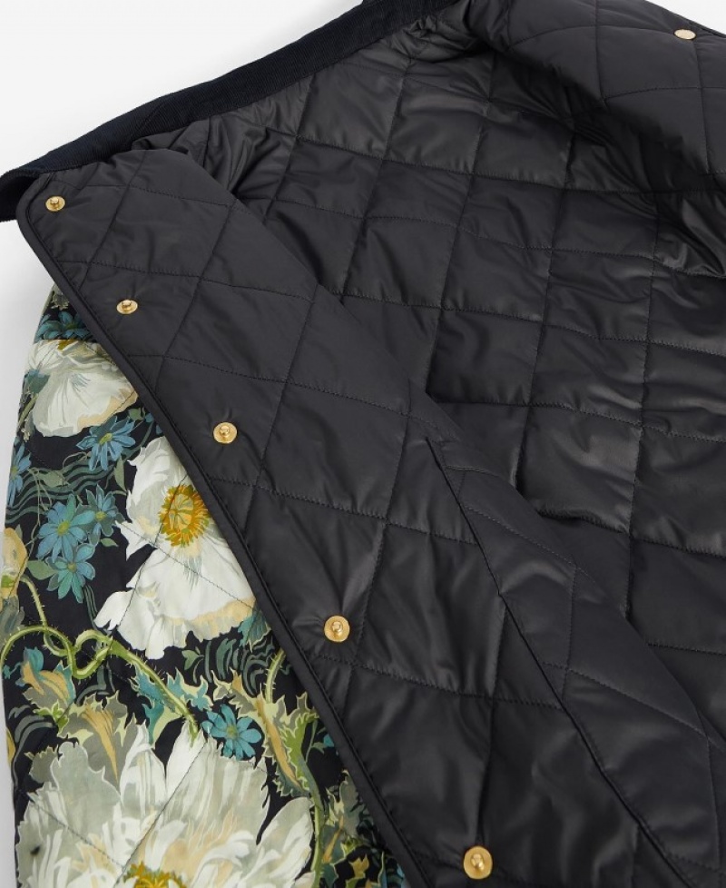 Chaqueta Acolchada Barbour x House of Hackney Daintry Reversible Mujer Negros Mexico | T8D29127