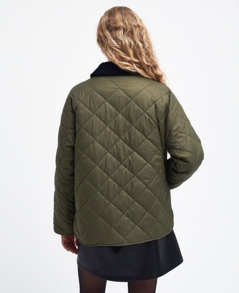 Chaqueta Acolchada Barbour x House of Hackney Daintry Reversible Mujer Verdes Mexico | M6M67239