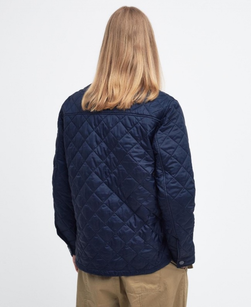 Chaqueta Acolchada Barbour x Maison Kitsuné Kenning Mujer Azul Marino Mexico | A8N90552