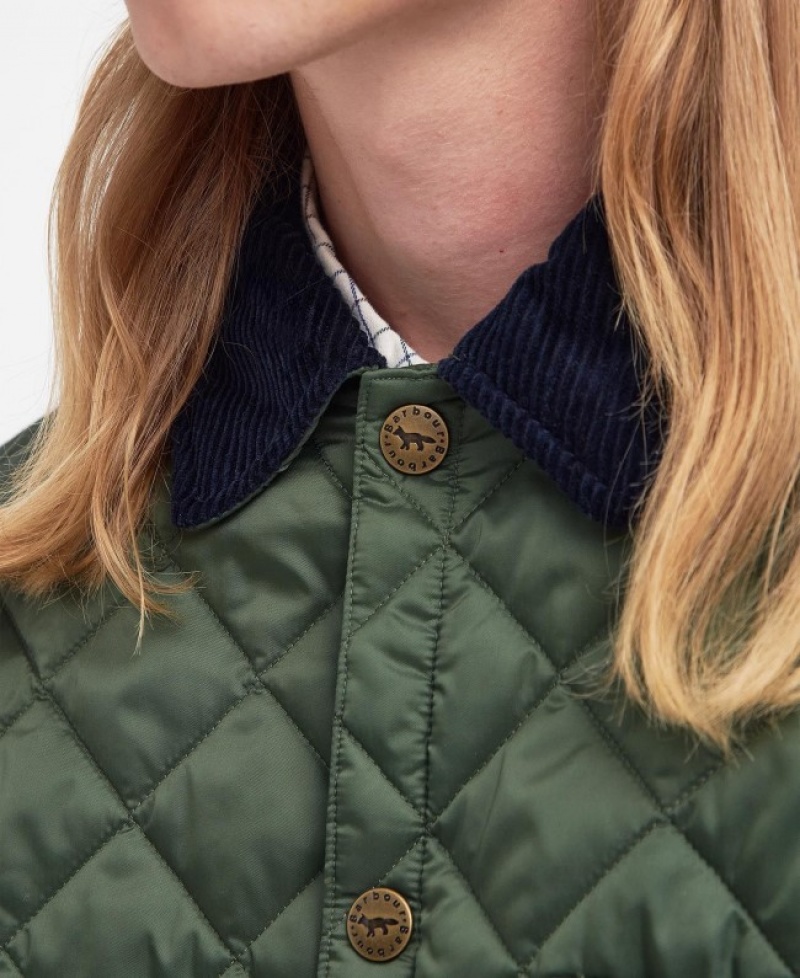 Chaqueta Acolchada Barbour x Maison Kitsuné Kenning Mujer Verdes Mexico | B5H46786