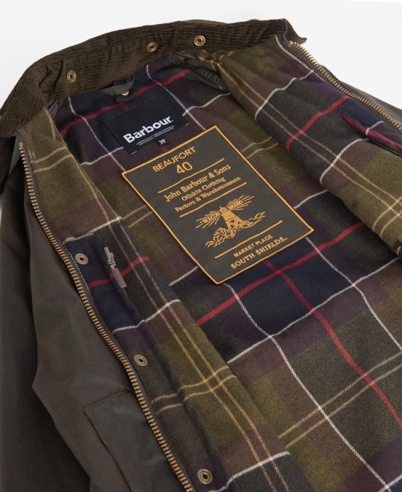 Chaqueta Encerada Barbour 40th Anniversary Beaufort Hombre Verdes Mexico | Q3Q37298