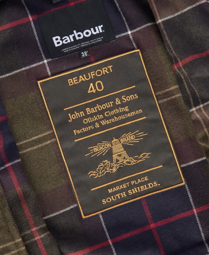 Chaqueta Encerada Barbour 40th Anniversary Beaufort Hombre Azul Marino Mexico | T4P42738