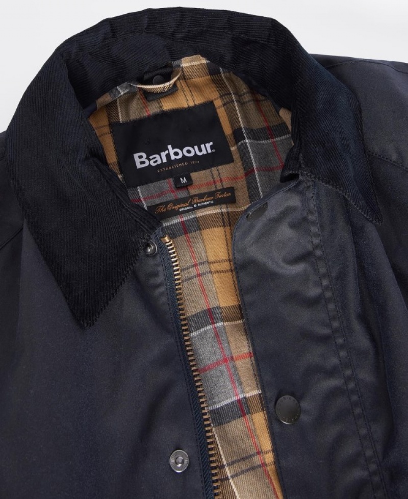 Chaqueta Encerada Barbour Ashby Hombre Azul Marino Mexico | T2N47368