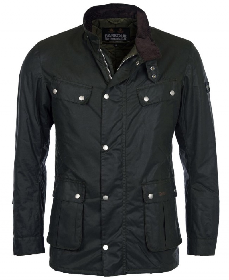 Chaqueta Encerada Barbour B.Intl Duke Hombre Verdes Mexico | E1B53634