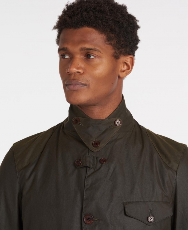 Chaqueta Encerada Barbour Beacon Sports Hombre Verde Oliva Mexico | A7C62704