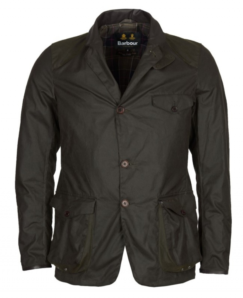 Chaqueta Encerada Barbour Beacon Sports Hombre Verde Oliva Mexico | A7C62704