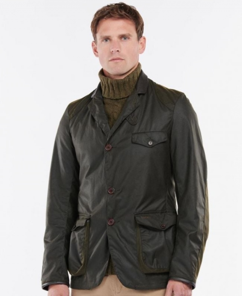 Chaqueta Encerada Barbour Beacon Sports Hombre Verde Oliva Mexico | A7C62704