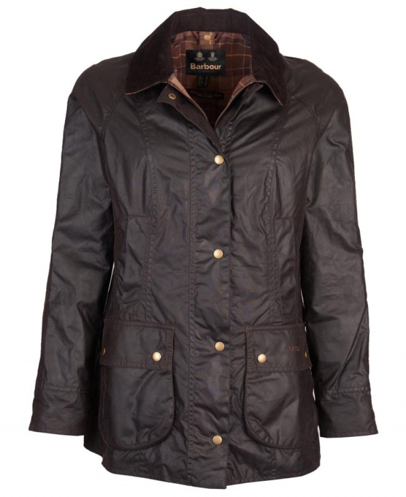 Chaqueta Encerada Barbour Beadnell Mujer Marrom Mexico | R7K55809