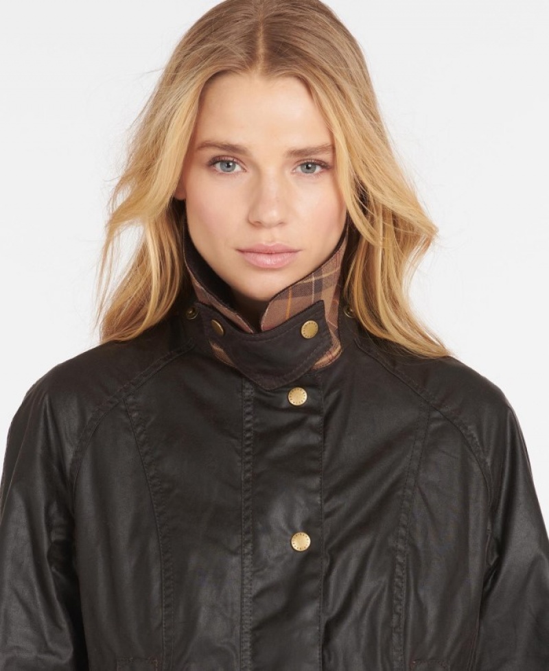 Chaqueta Encerada Barbour Beadnell Mujer Marrom Mexico | R7K55809