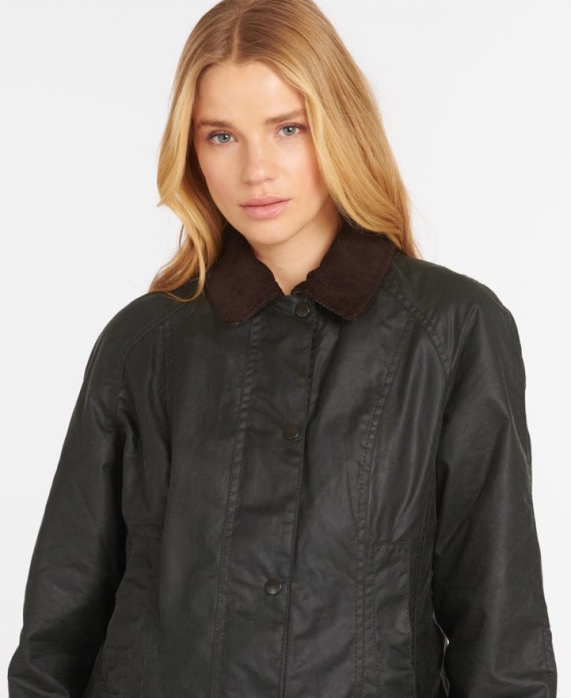 Chaqueta Encerada Barbour Beadnell Mujer Negros Mexico | F0C67089