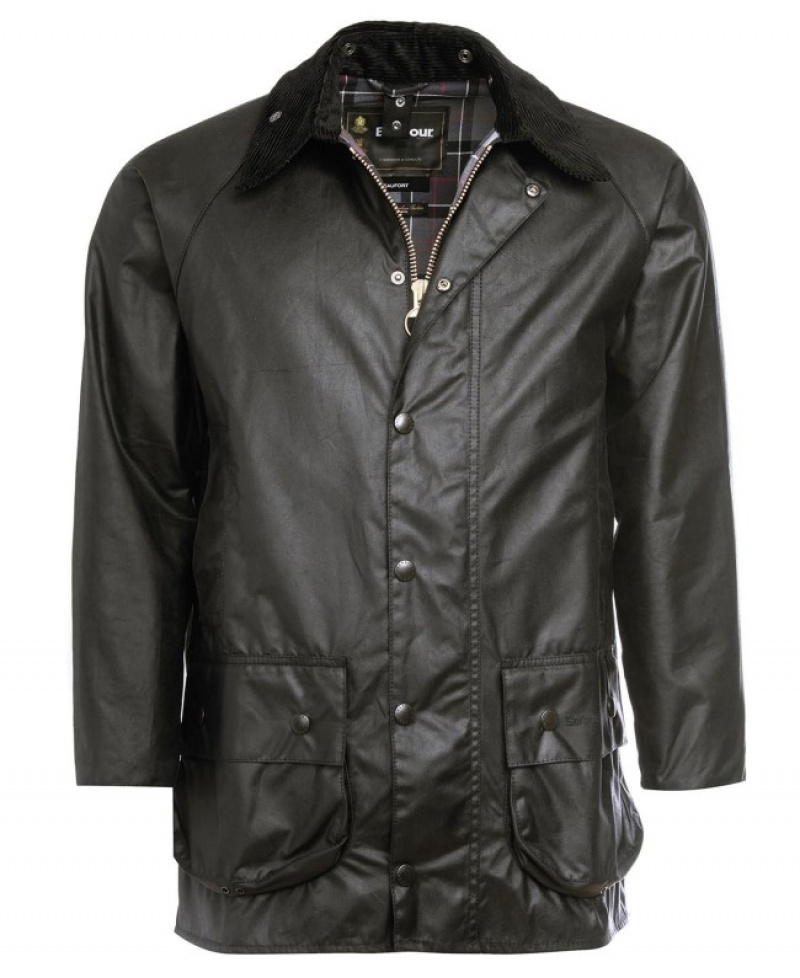 Chaqueta Encerada Barbour Beaufort Hombre Negros Mexico | A4T92512