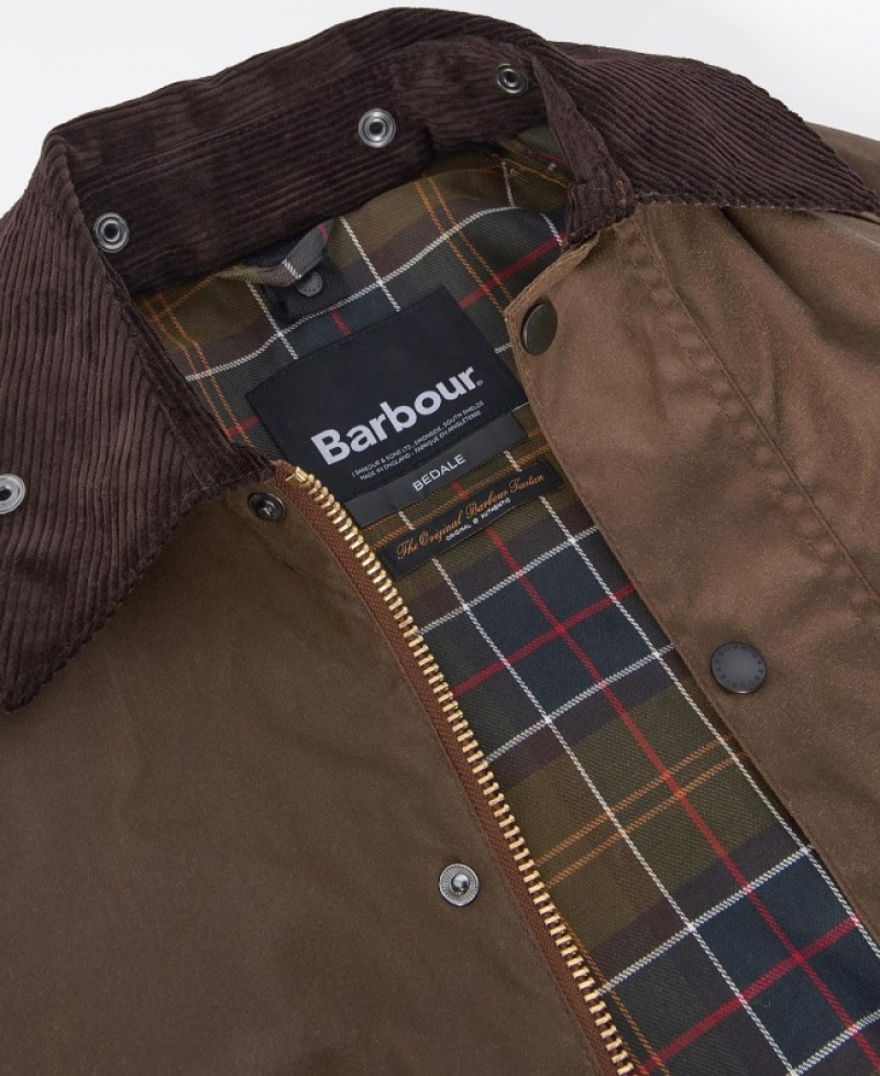 Chaqueta Encerada Barbour Bedale Hombre Marrom Oscuro Mexico | E2S77144