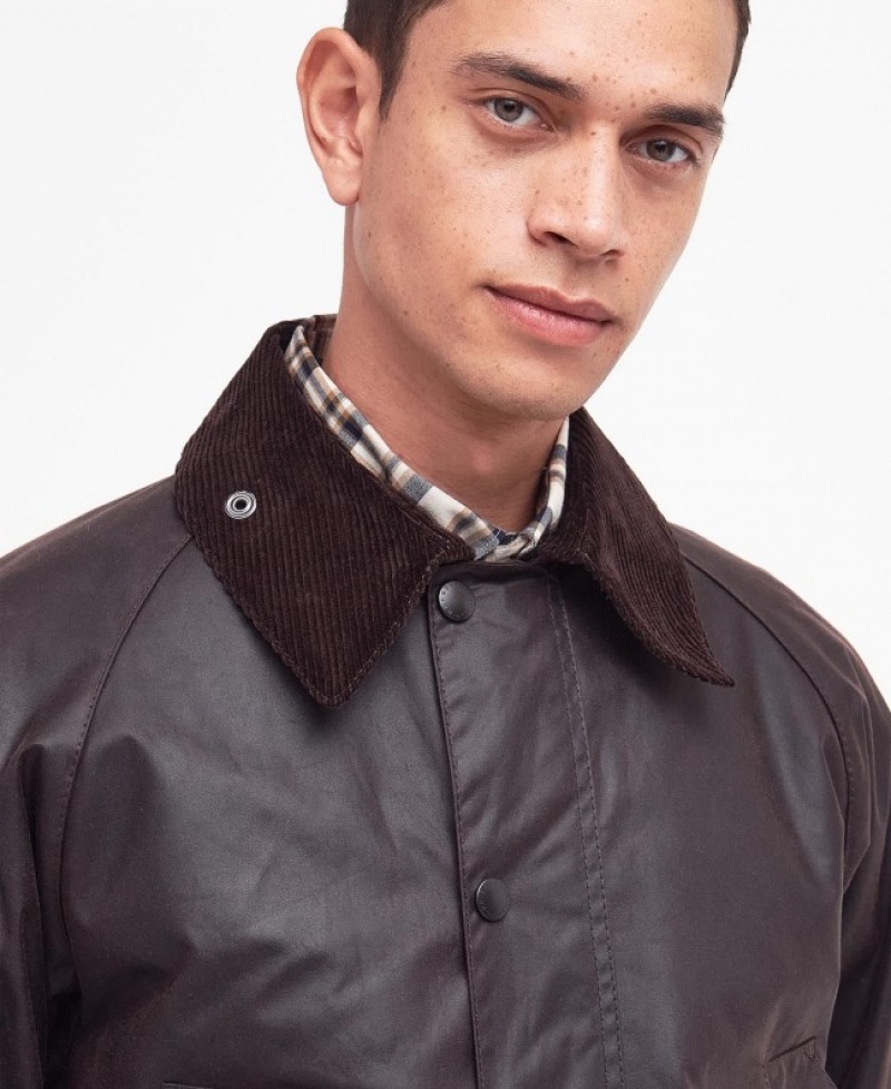 Chaqueta Encerada Barbour Bedale Hombre Chocolate Mexico | Z9O50019