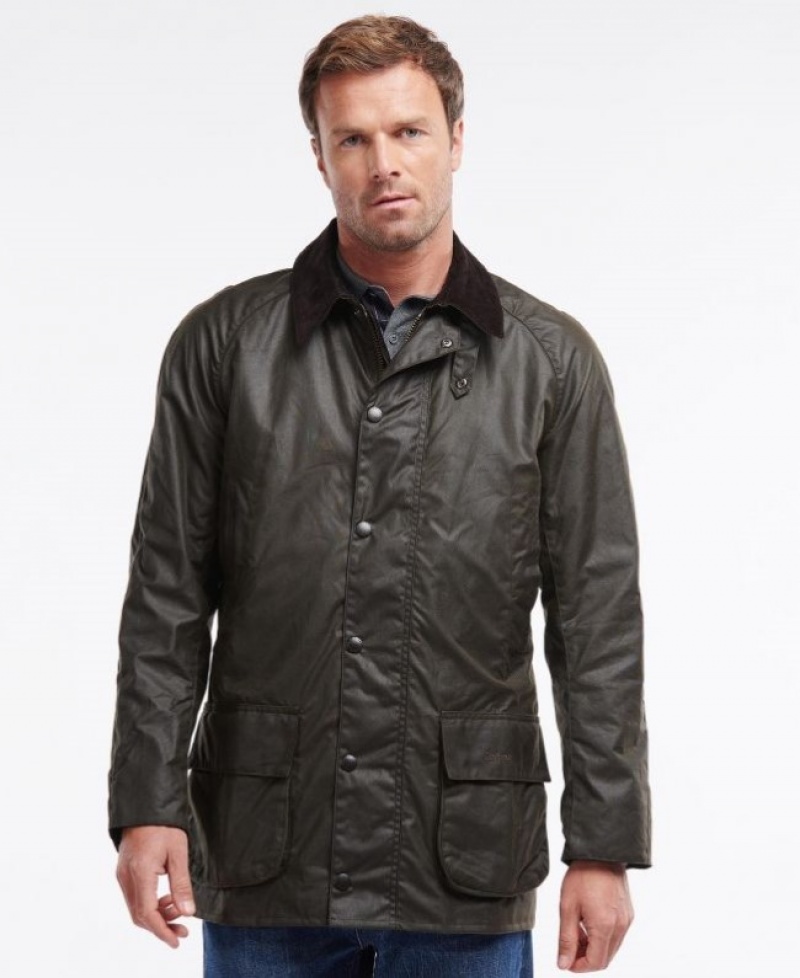 Chaqueta Encerada Barbour Bristol Hombre Verde Oliva Mexico | Z8I37347